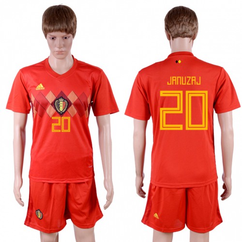 Belgium #20 Januzaj Red Soccer Country Jersey